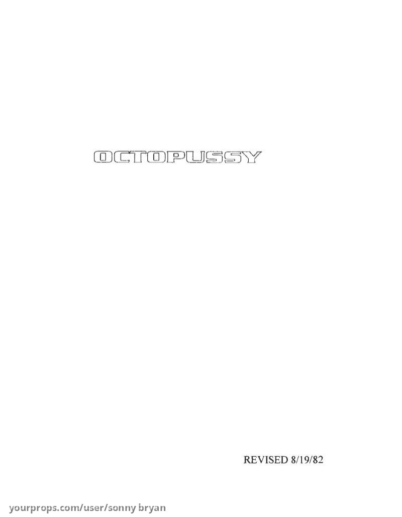 Revised Script Dated 08/19/82 – Octopussy (1983) – image 1