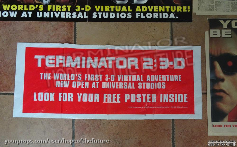 Terminator 2 3D opening newspapers and poster Universal Studios Florida – T2 3-D: Battle Across Time (1996) – image 5