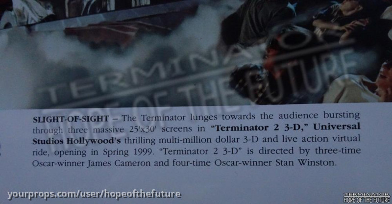 Terminator 2 3D press photos Universal Studios Hollywood – T2 3-D: Battle Across Time (1996) – image 2