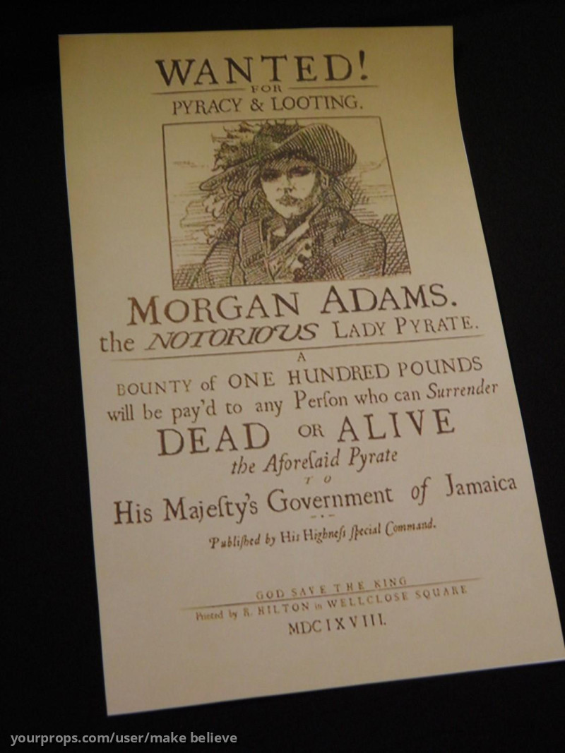 Morgan Adams wanted poster – Cutthroat Island (1995) – image 1