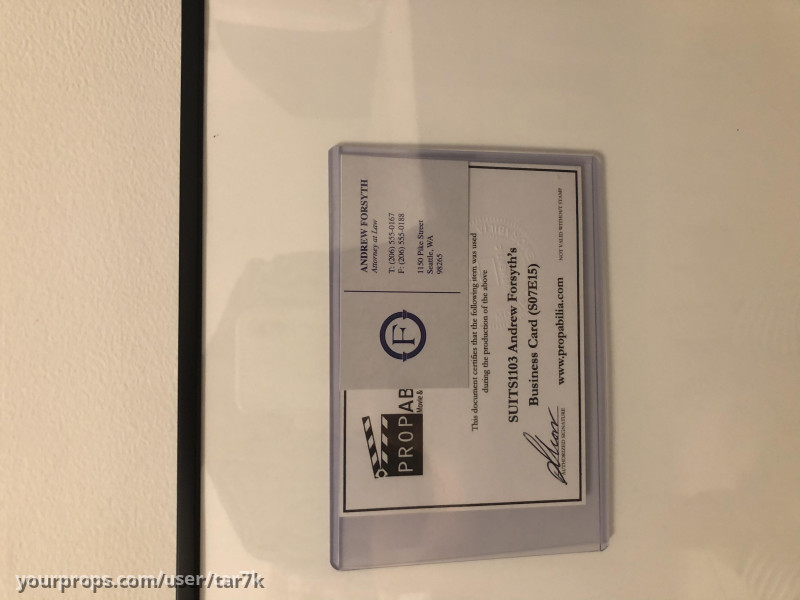Suits - Andrew Forsyth business card (S07E15) – Suits (2011) – image 1