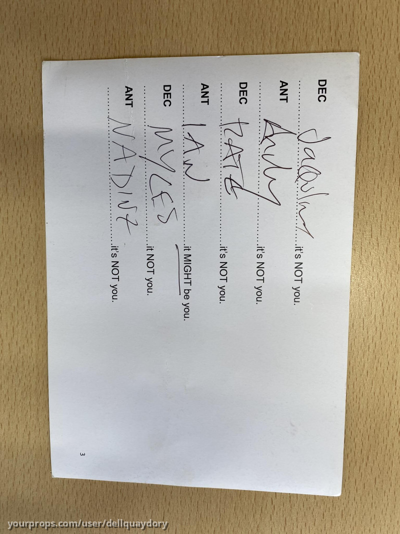 Original Cue Card – image 1