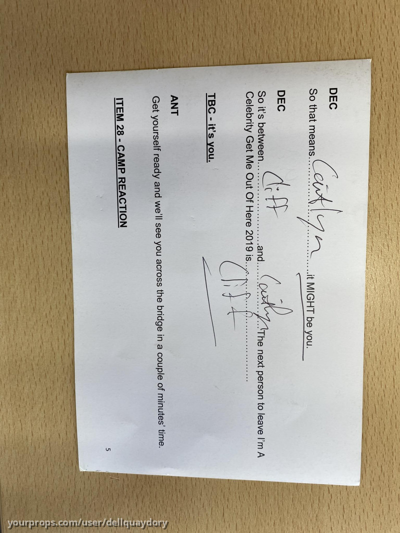 Original Cue Card – image 1