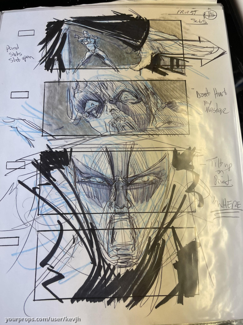 Original pencil and ink drawings storyboard – Priest (2011) – image 1