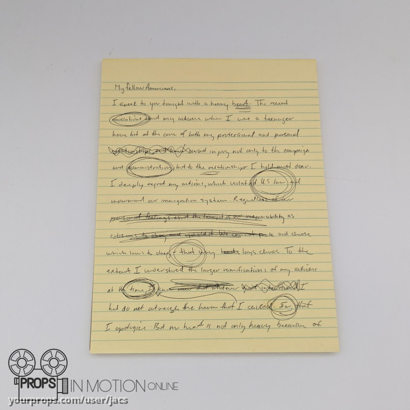 Kirkman (Kiefer Sutherland) Notepad – Designated Survivor (2016) – image 1