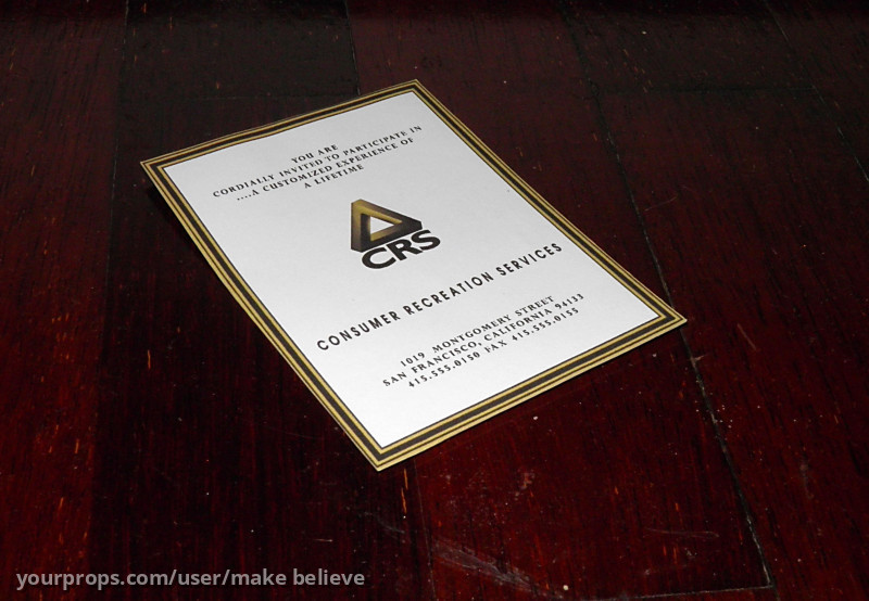 CRS invitation card – The Game (1997) – image 1
