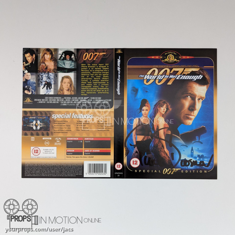 Pierce Brosnan Signed Dvd cover – The World Is Not Enough (1999) – image 1