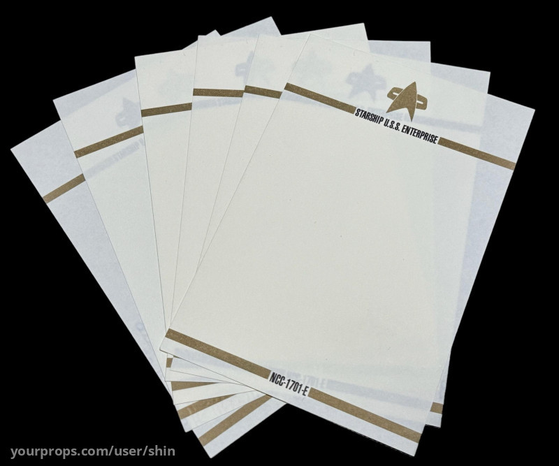 an original sheet of Enterprise-E stationary – Star Trek: Insurrection (1998) – image 2