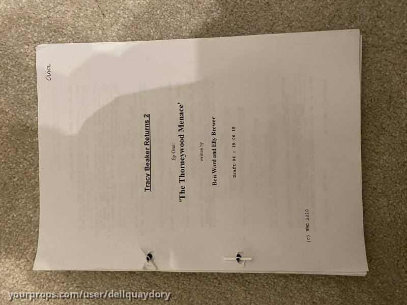 Original shooting script – Tracy Beaker Returns (2010) – image 1