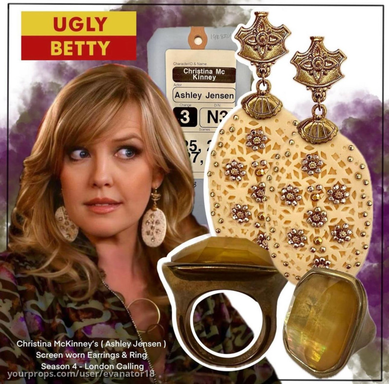 Christina’s Earrings & Ring – Ugly Betty (2006) – image 1