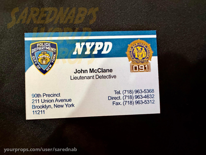 McClane Business Card – Die Hard (1988) – image 1