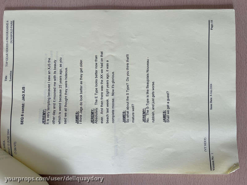 Original Top Gear Script with notes – Top Gear (2002) – image 4