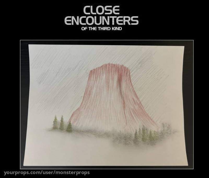 Sketch of the Devil\'s Tower – Close Encounters of the Third Kind (1977) – image 1