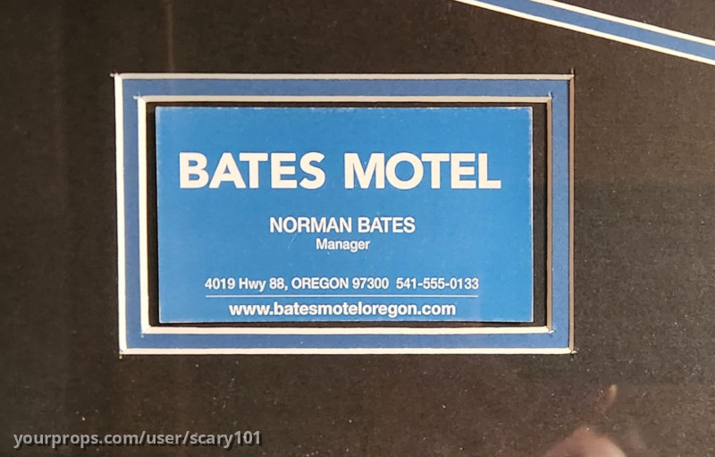 Normans Manager Business Card – Bates Motel (2013) – image 1