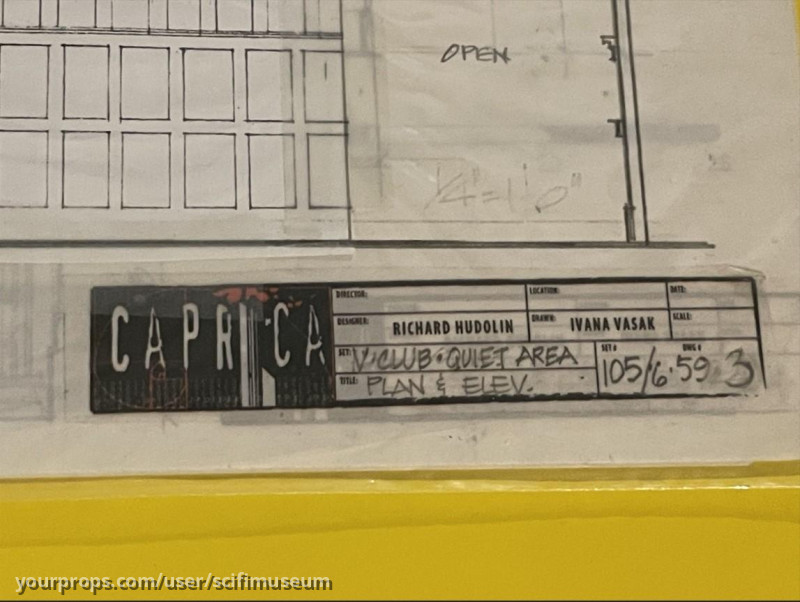 V-club set design blue print art – Caprica (2009) – image 2