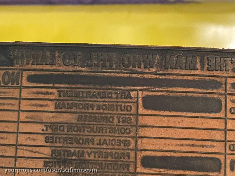 Art department blueprint stamp – The Man Who Fell to Earth (1976) – image 3