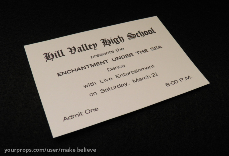 Enchantment Under the Sea admission card – Back to the Future (1985) – image 1