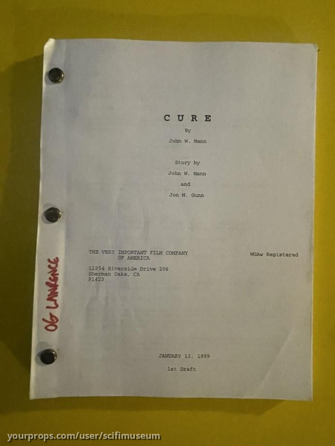 original script – Cure (1997) – image 1