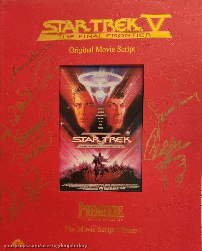 Cast signed Premiere Magazine script – Star Trek V: The Final Frontier (1989) – image 1