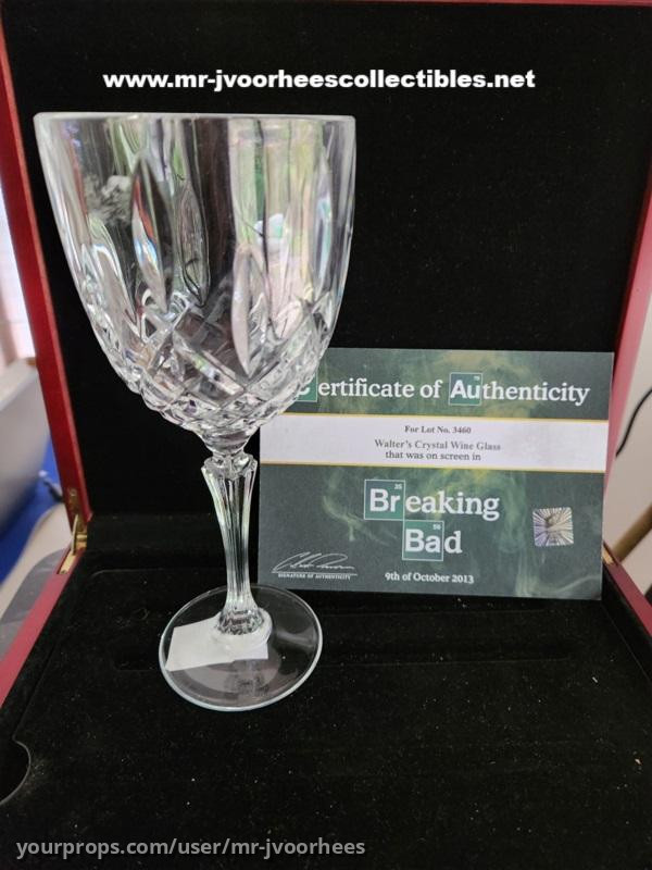 Breaking Bad Original Screen Used Walter White Crystal Wine Glass Movie Prop – Breaking Bad (2008) – image 1