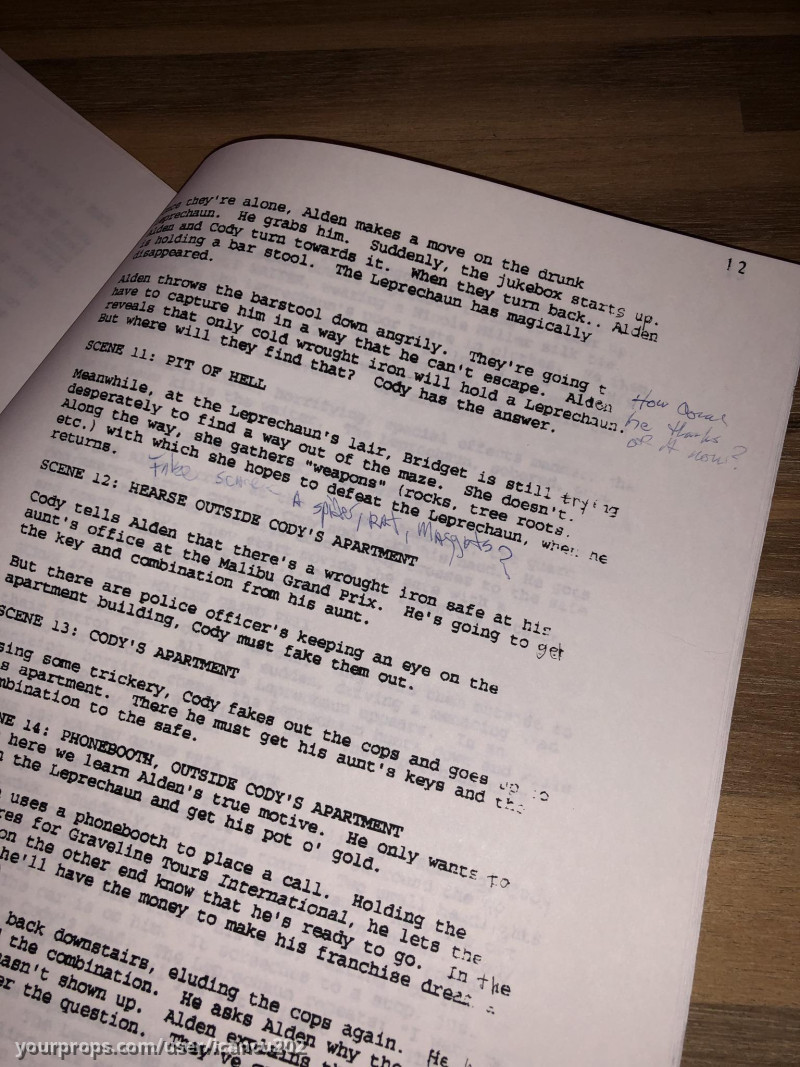 Pre-Production Outlines & Rules – Leprechaun 2 (1994) – image 3