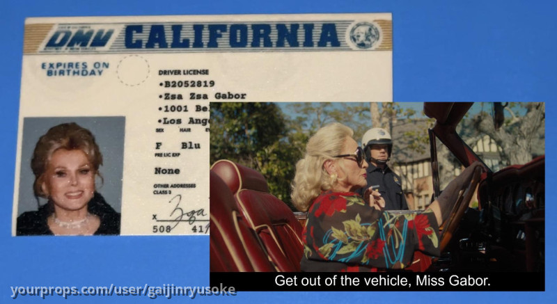 Driver License Zsa Zsa Gabor – Monsters (1988) – image 1