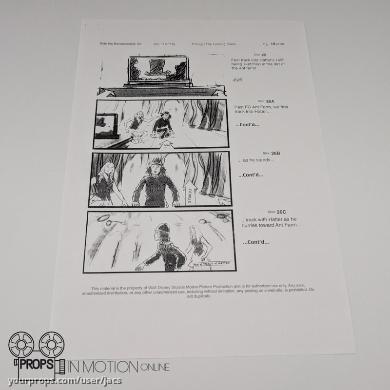 Storyboard – Alice Through the Looking Glass (2016) – image 1