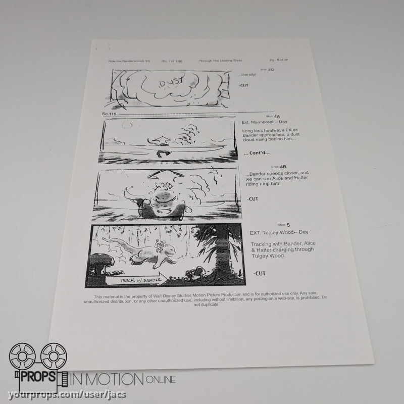 Storyboard – Alice Through the Looking Glass (2016) – image 1