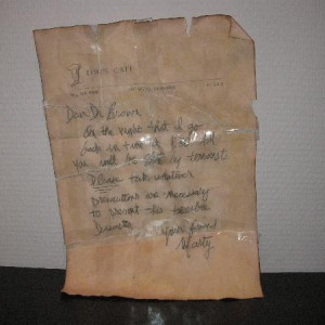 Marty's Letter to Doc – Back to the Future (1985)