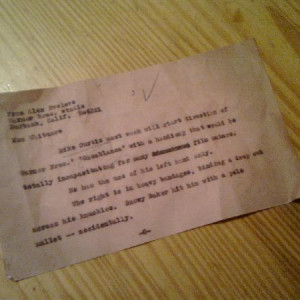 Alex Evelove's  Note copy about Michael Curtiz – Casablanca (1942)