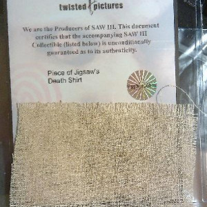 Piece of Jigsaw's death shirt – Saw III (2006)