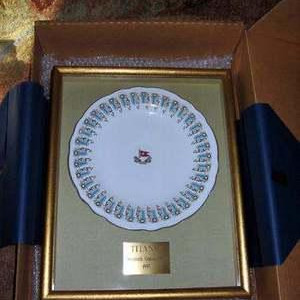 J. Peterman Framed Titanic First Class Dinner Plate With COA – Titanic (1997)