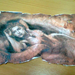 Jack's aged drawing prop replica – Titanic (1997)