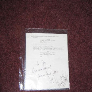 autographed script – Gabriel's Fire (1990)