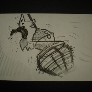 Oogie Boogie Storyboard Drawing – The Nightmare Before Christmas (1993)