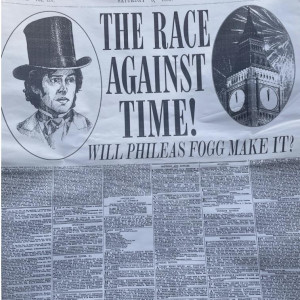 Screenused Prop London Gazette Newspaper from Around the World in 80 Days\" – Around the World in 80 Days (2004)