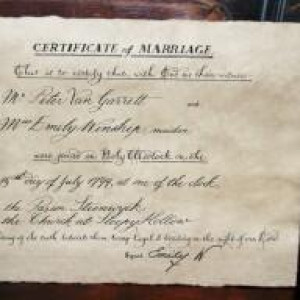 "Van Garrett" Screenused Prop Marriage Certificate – Sleepy Hollow (1999)