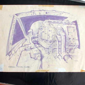 Original Dyeline of X-Wing Cannon – Star Wars: Episode IV - A New Hope (1977)