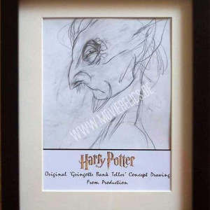 handdrawn pencil sketch by SFX-master Gary Pollard – Harry Potter and the Sorcerer's Stone (2001)