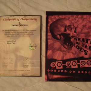 "Adam's" (Leigh Whannell) Skull Band Flyer – Saw III (2006)