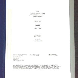 Production Used Script - Paris – The Young Indiana Jones Chronicles (1992)