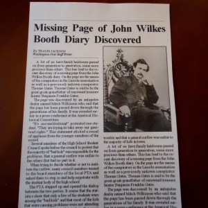Newspaper Clipping Booth – National Treasure: Book of Secrets (2007)