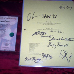 Autographed Saw IV Script – Saw IV (2007)