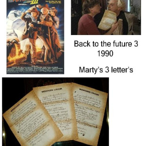 Marty's 3 Western Union letters – Back to the Future Part III (1990)