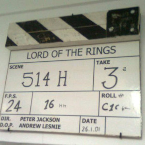 Clapboard replica – The Lord of the Rings: The Fellowship of the Ring (2001)