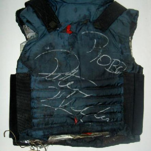 Original police force jacket of peter weller signed – RoboCop (1987)