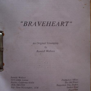 Original production used numbered script – Braveheart (1995)