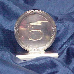 J.PETERMAN MOVIE TITANIC REPLICA TABLE MARKER PROP #5 SILVER – Titanic (1997)