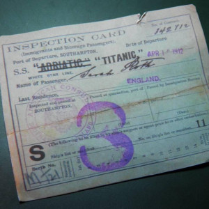Inspection ticket replica – Titanic (1997)