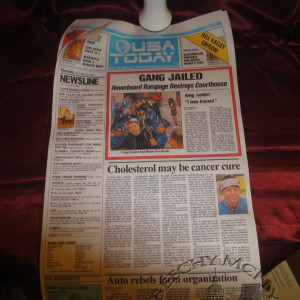 USA Today Newspaper - " Gang Jailed.." – Back to the Future Part II (1989)